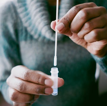 the kits, not pictured, contain a swab for collecting a sample, which can then be posted back to the nhs free of charge