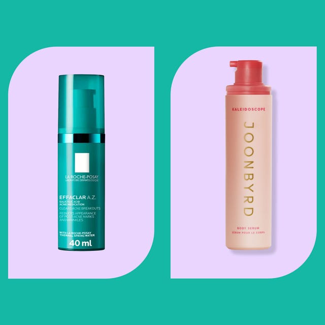 Three skincare products displayed: La Roche-Posay Effaclar, Joonbyrd Body Serum, and Anua Azelaic Acid Serum.