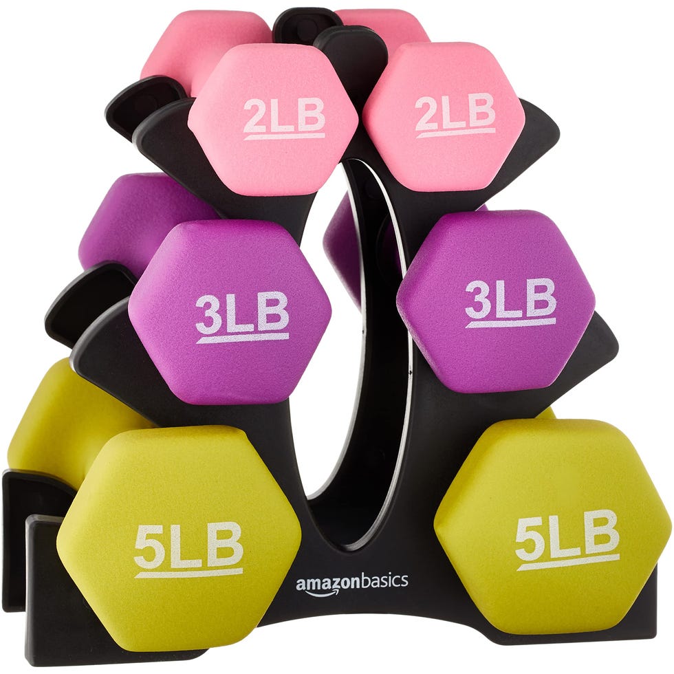 Hand Weight Set with Storage Rack