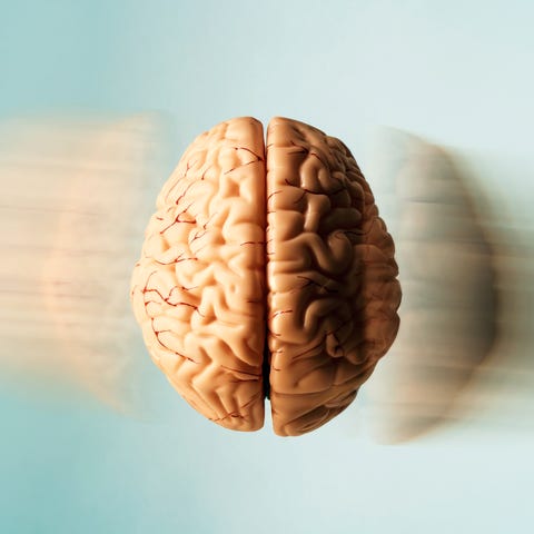 Human brain with motion blur effect symbolizing cognition, thinking, memory and mental processes Human brain with motion blur effect symbolizing cognition, thinking, memory and mental processes