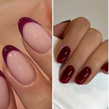 burgundy nails