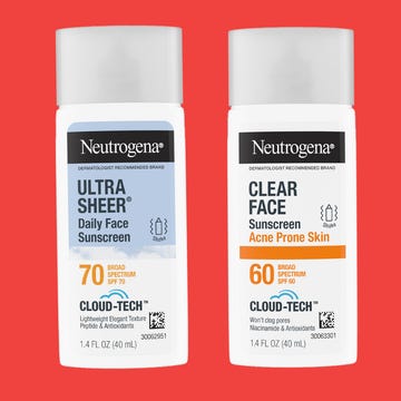 Neutrogena sunscreen products for daily face use and acne-prone skin against sun damage.