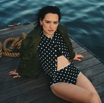 daisy ridley on a dock