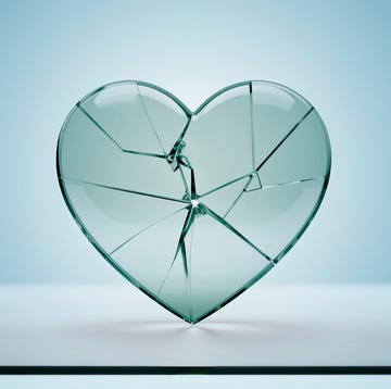 falling out of love signified by a broken heart 3d of transparent glass broken heart.digitally generated image
