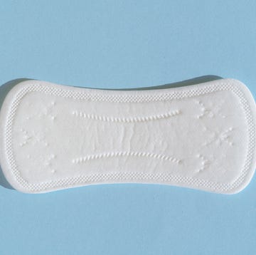 flat lay clean pad blue background,romania