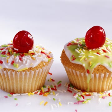 nipple orgasms Two Queens cakes with cherries and icing