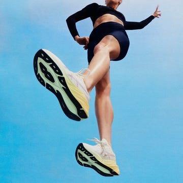 a figure in athletic clothing is depicted mid jump, emphasizing dynamic movement