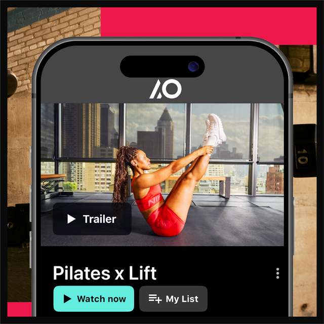Mobile screen displaying a fitness workout preview Mobile screen displaying a fitness workout preview