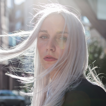 Person with grey hair
