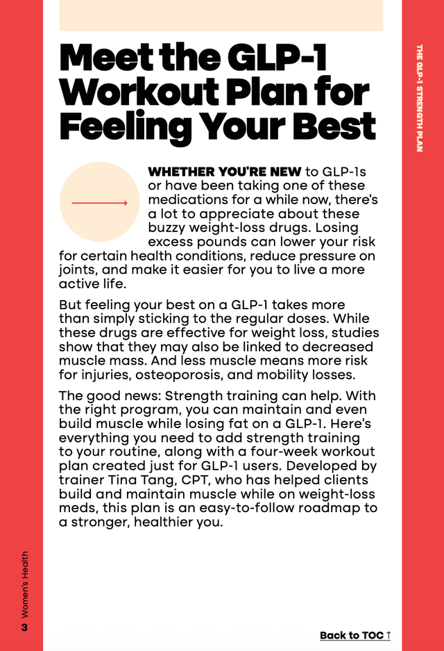GLP-1 workout plan for weight loss and muscle maintenance with strength training advice.