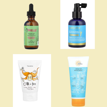 various hair care products displayed on a light background