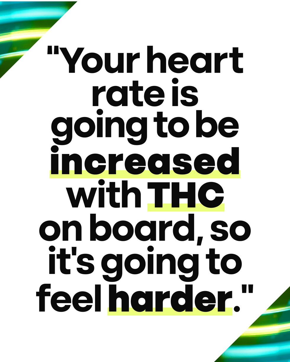 Quote about increased heart rate effects when using THC. Quote about increased heart rate effects when using THC.