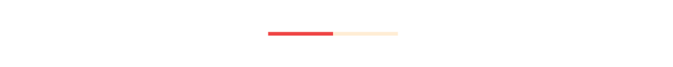 Horizontal progress bar with a red and cream color scheme on a black background.
