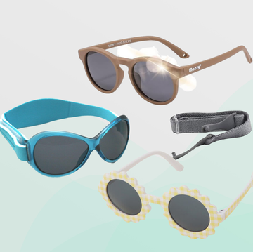 collection of stylish baby sunglasses with varying designs and colors